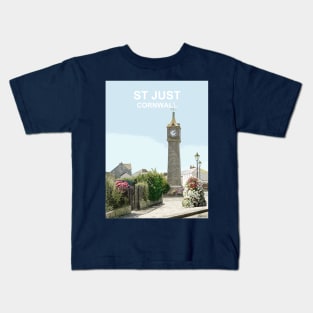 St Just Cornwall. Cornish gift. Travel poster Kids T-Shirt